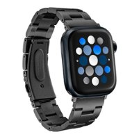 Insignia™ - Stainless Steel Link Band for Apple Watch 38mm, 40mm and 41mm (All Series) - Black - Angle_Zoom