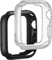 Insignia™ - Bumper Cases for Apple Watch 45mm (2-Pack) - Black/Clear - Angle_Zoom
