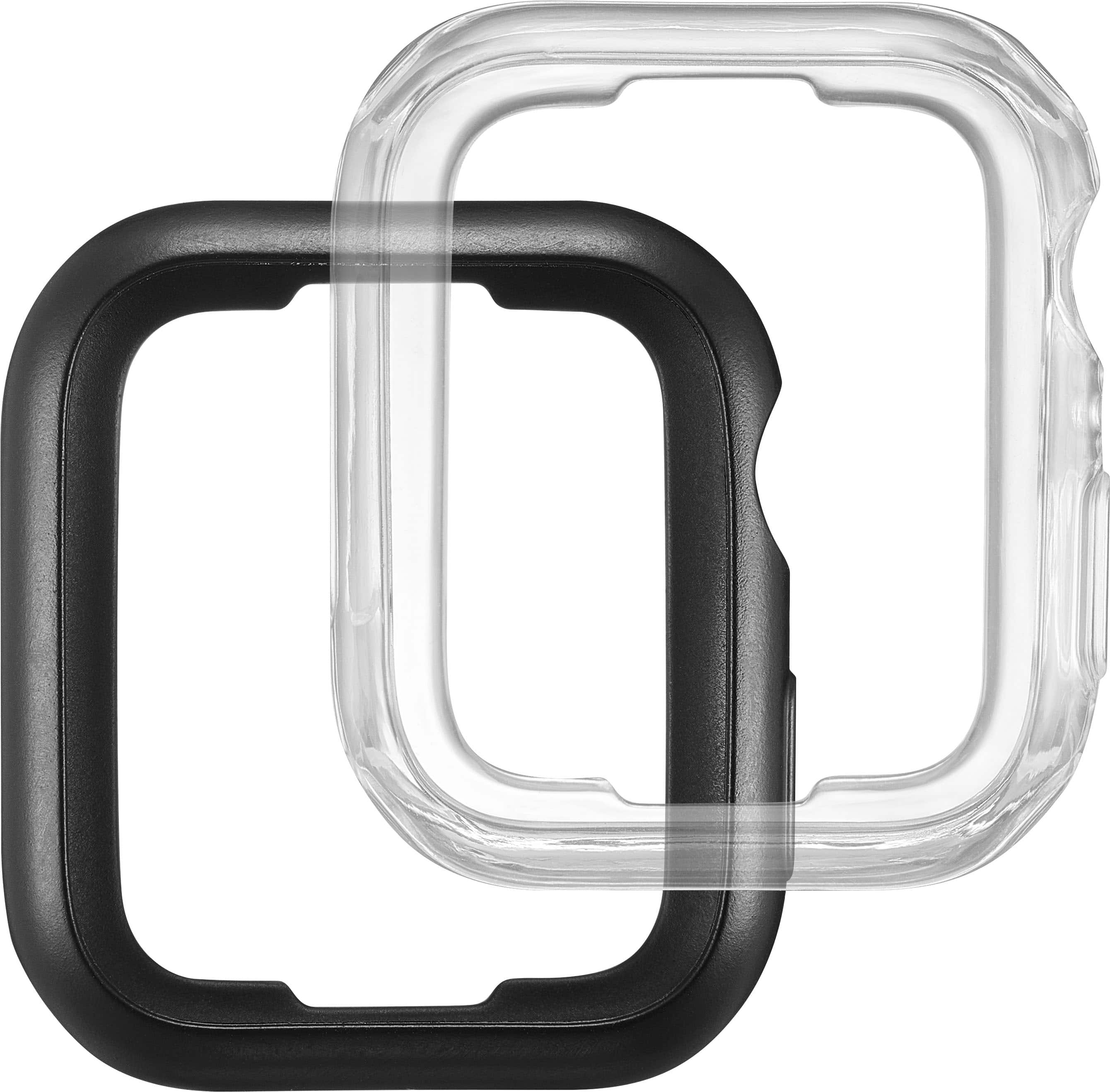 Alt View 11. Insignia™ - Bumper Cases for Apple Watch 45mm (2-Pack) - Black/Clear.