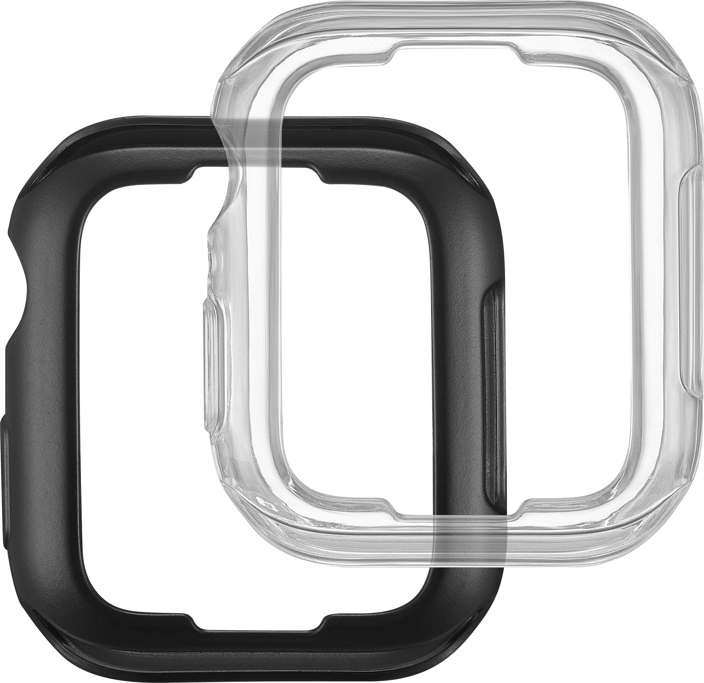 Alt View 12. Insignia™ - Bumper Cases for Apple Watch 45mm (2-Pack) - Black/Clear.