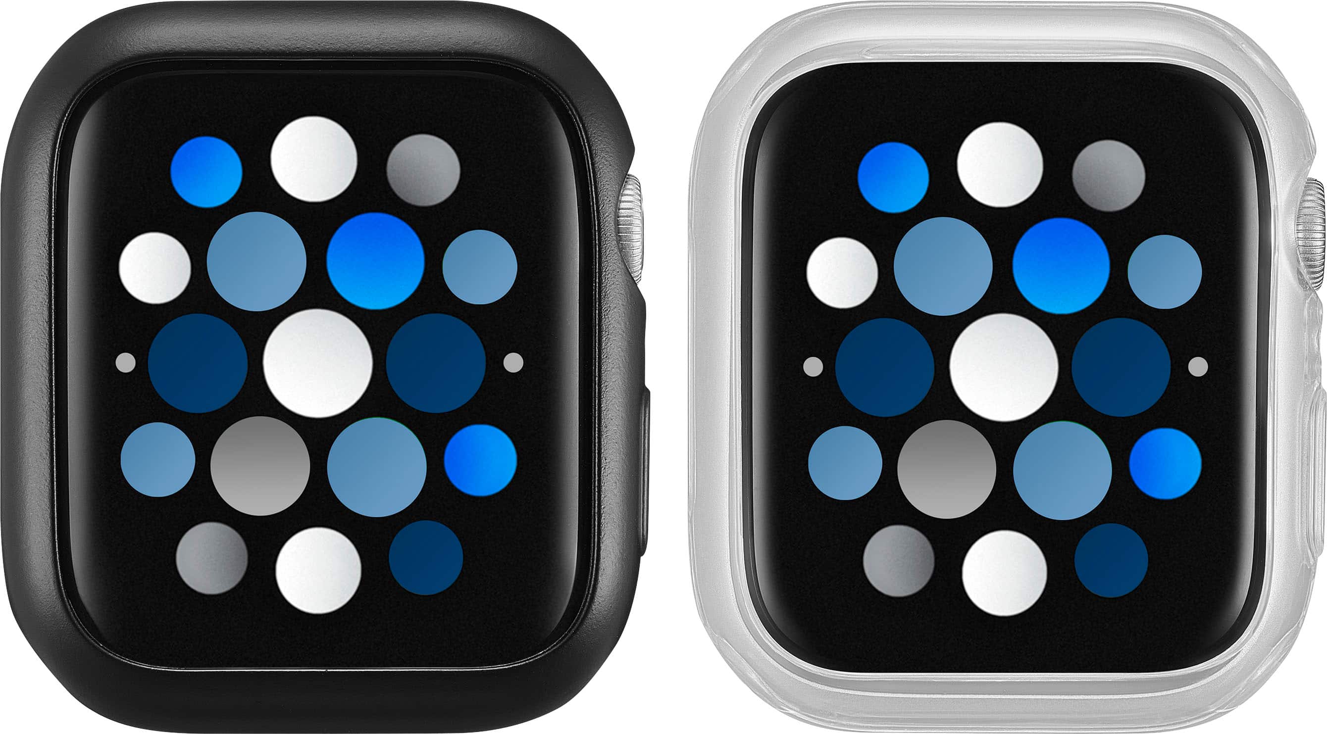 Alt View 13. Insignia™ - Bumper Cases for Apple Watch 45mm (2-Pack) - Black/Clear.