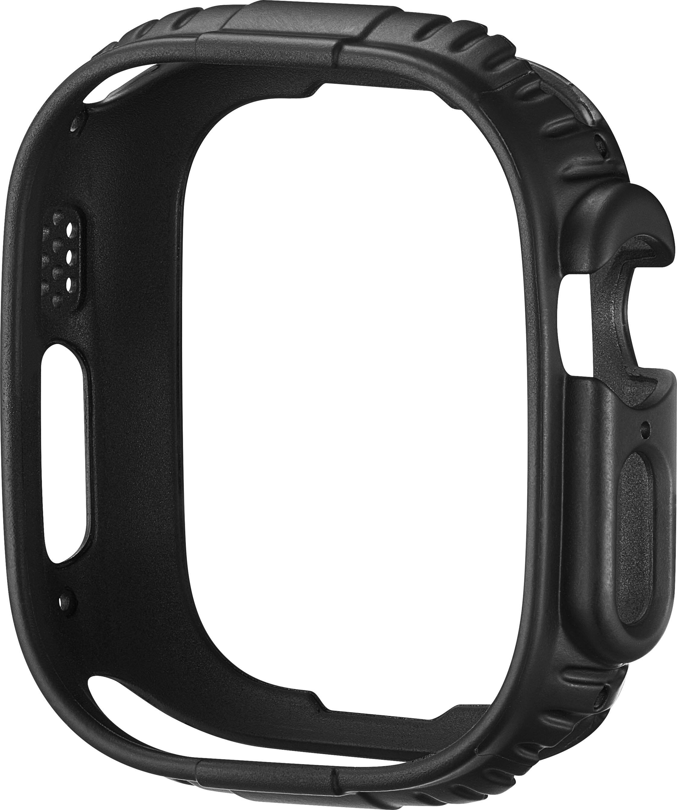 Left. Insignia™ - Rugged Bumper Case for Apple Watch Ultra 49mm - Black.