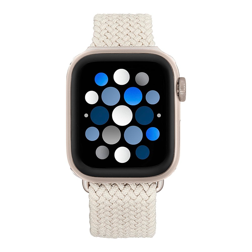 Alt View 11. Insignia™ - Braided Nylon Band for Apple Watch 38mm, 40mm and 41mm (All Series) - Stone.