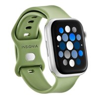 Insignia™ - Silicone Band for Apple Watch 42mm, 44mm, 45mm and Apple Watch Ultra 49mm (All Series) - Cool Matcha - Angle_Zoom