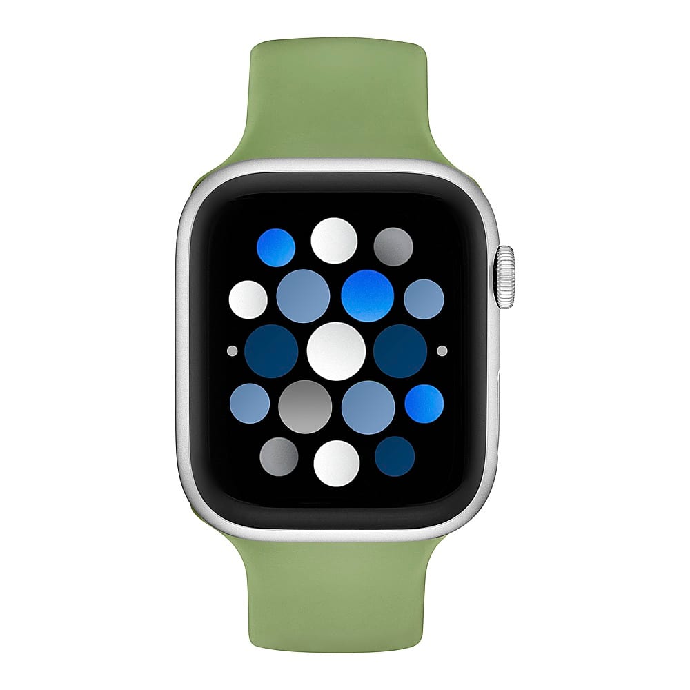 Alt View 11. Insignia™ - Silicone Band for Apple Watch 42mm, 44mm, 45mm and Apple Watch Ultra 49mm (All Series) - Cool Matcha.