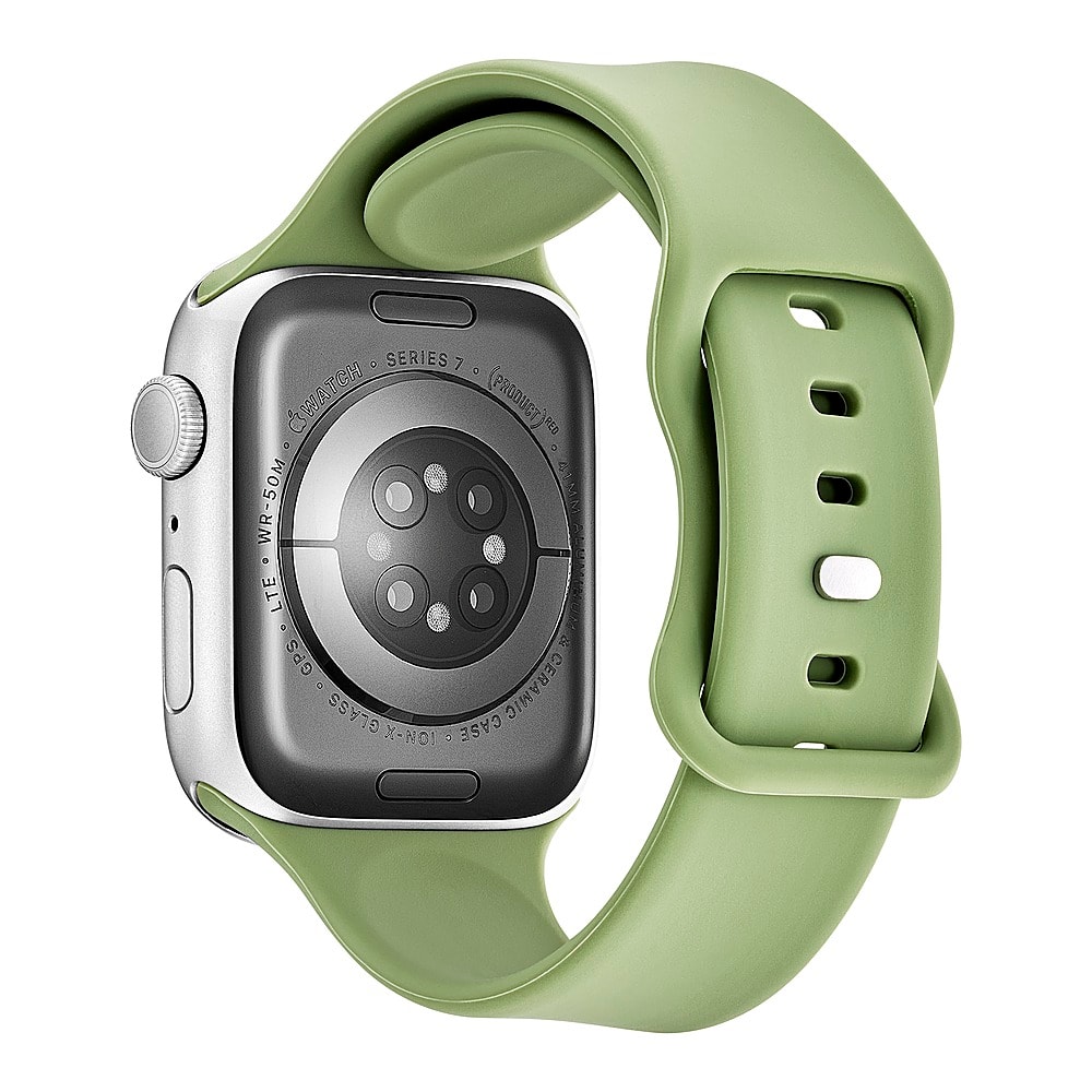 Alt View 12. Insignia™ - Silicone Band for Apple Watch 42mm, 44mm, 45mm and Apple Watch Ultra 49mm (All Series) - Cool Matcha.