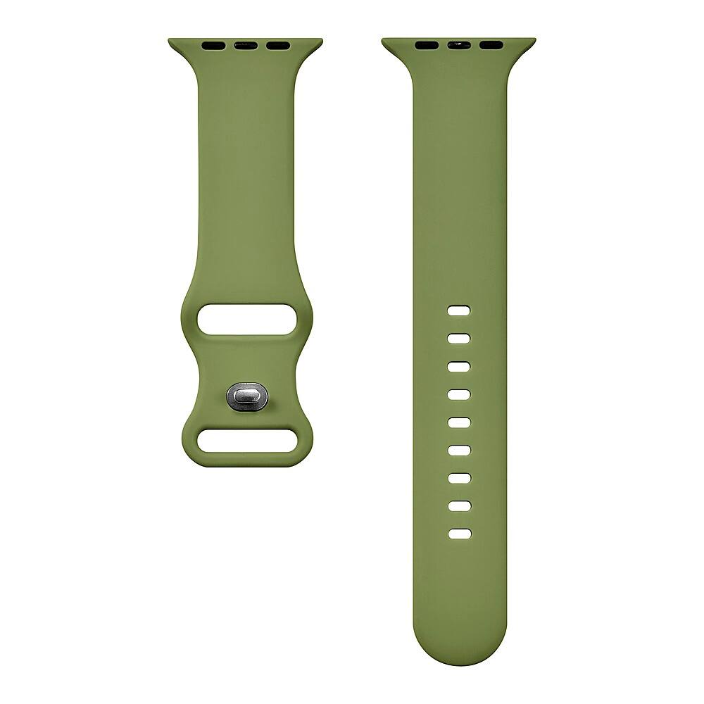 Alt View 13. Insignia™ - Silicone Band for Apple Watch 42mm, 44mm, 45mm and Apple Watch Ultra 49mm (All Series) - Cool Matcha.