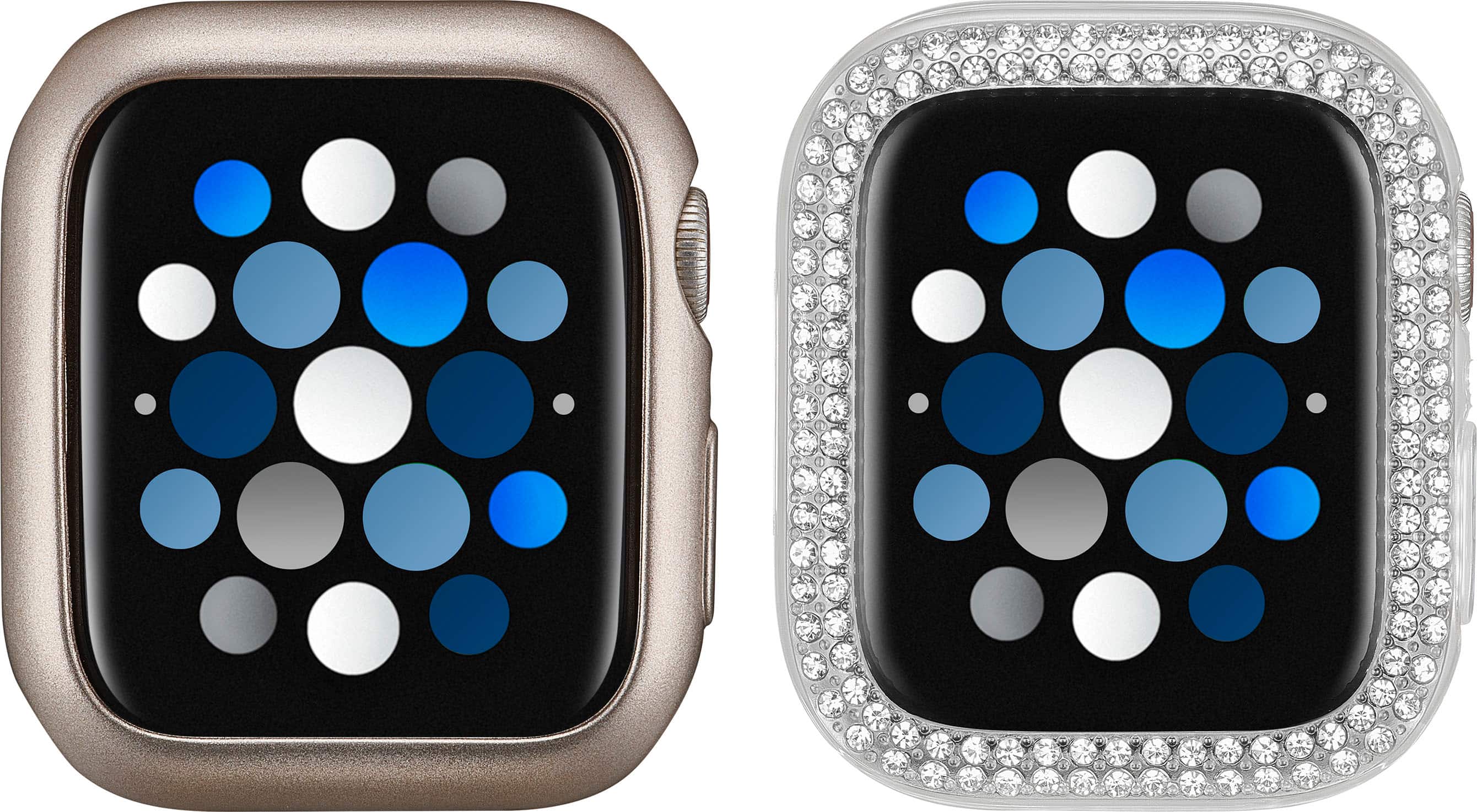 Alt View 13. Insignia™ - Bumper Cases for Apple Watch 41mm (2-Pack) - Bling/Champagne.