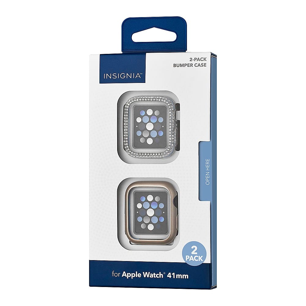 Insignia™ Bumper Cases for Apple Watch 41mm (2-Pack) Bling