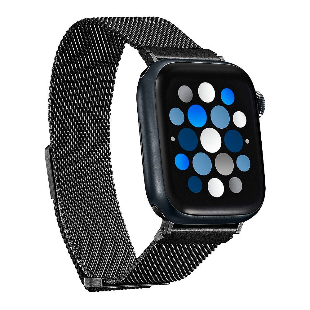 Insignia™ - Stainless Steel Mesh Band for Apple Watch 38mm, 40mm, 41mm (All Series), and 42mm - Black