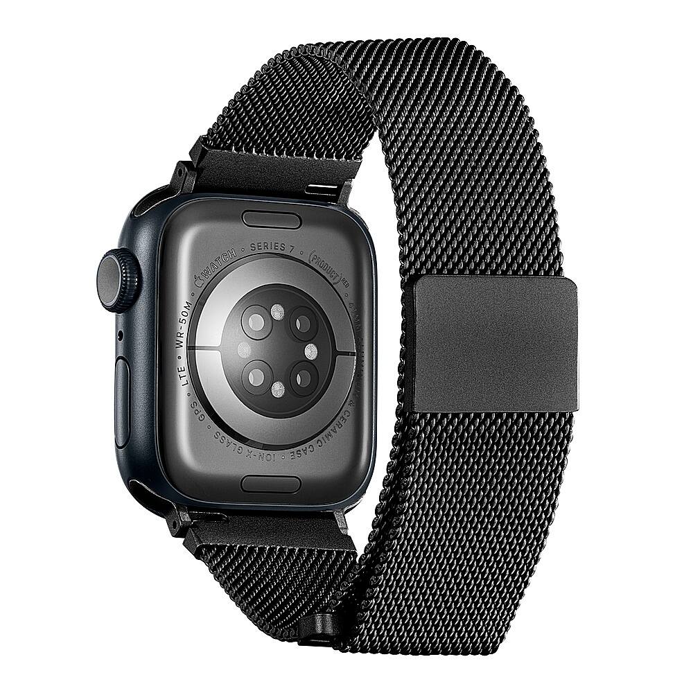 Alt View 12. Insignia™ - Stainless Steel Mesh Band for Apple Watch 38mm, 40mm and 41mm (All Series) - Black.
