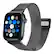 Left. Insignia™ - Stainless Steel Mesh Band for Apple Watch 38mm, 40mm and 41mm (All Series) - Black.