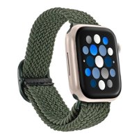 Insignia™ - Braided Nylon Band for Apple Watch 38mm, 40mm and 41mm (All Series) - Olive Green - Angle_Zoom