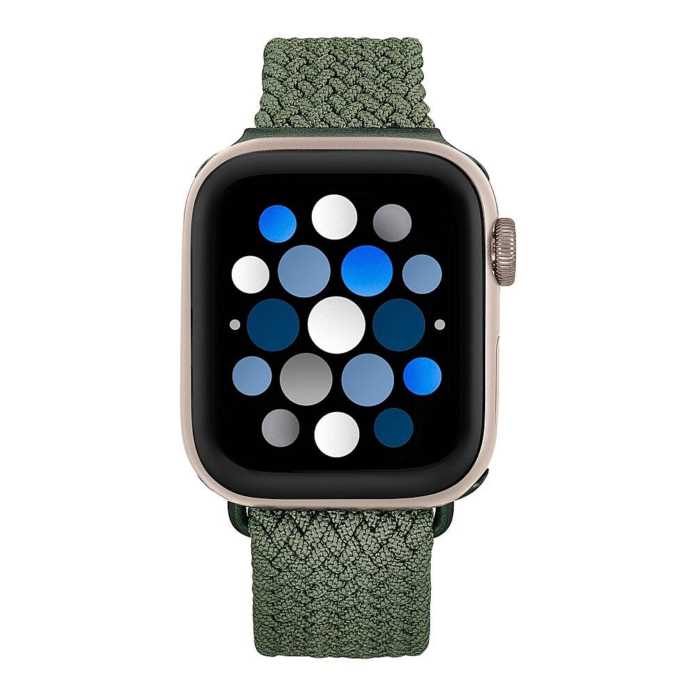 Alt View 11. Insignia™ - Braided Nylon Band for Apple Watch 38mm, 40mm and 41mm (All Series) - Olive Green.