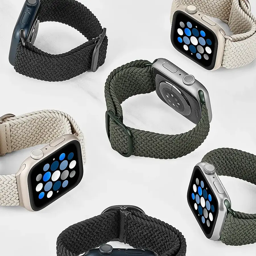 Alt View 17. Insignia™ - Braided Nylon Band for Apple Watch 38mm, 40mm and 41mm (All Series) - Olive Green.