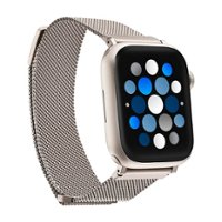 Insignia™ - Stainless Steel Mesh Band for Apple Watch 42mm, 44mm, 45mm and Apple Watch Ultra 49mm (All Series) - Champagne - Angle_Zoom