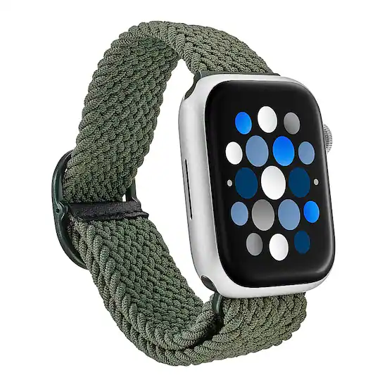 Insignia Braided Nylon Band for Apple Watch 42mm 44mm 45mm and Apple Watch Ultra 49mm All Series Olive Green NS AWB45BNYG Best Buy