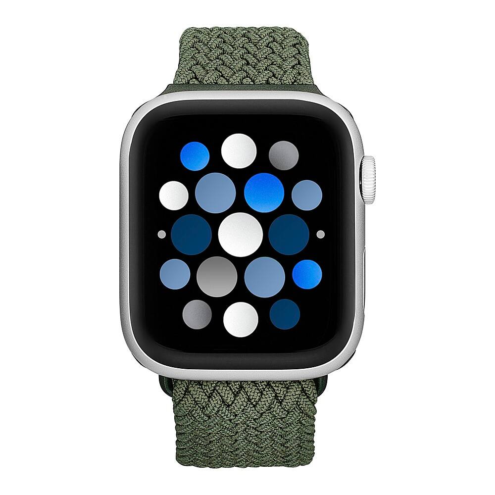 Alt View 11. Insignia™ - Braided Nylon Band for Apple Watch 42mm, 44mm, 45mm and Apple Watch Ultra 49mm (All Series) - Olive Green.