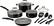 Alt View 11. Cuisinart - Ceramic Nonstick 11 PC Cookware Set - Black.