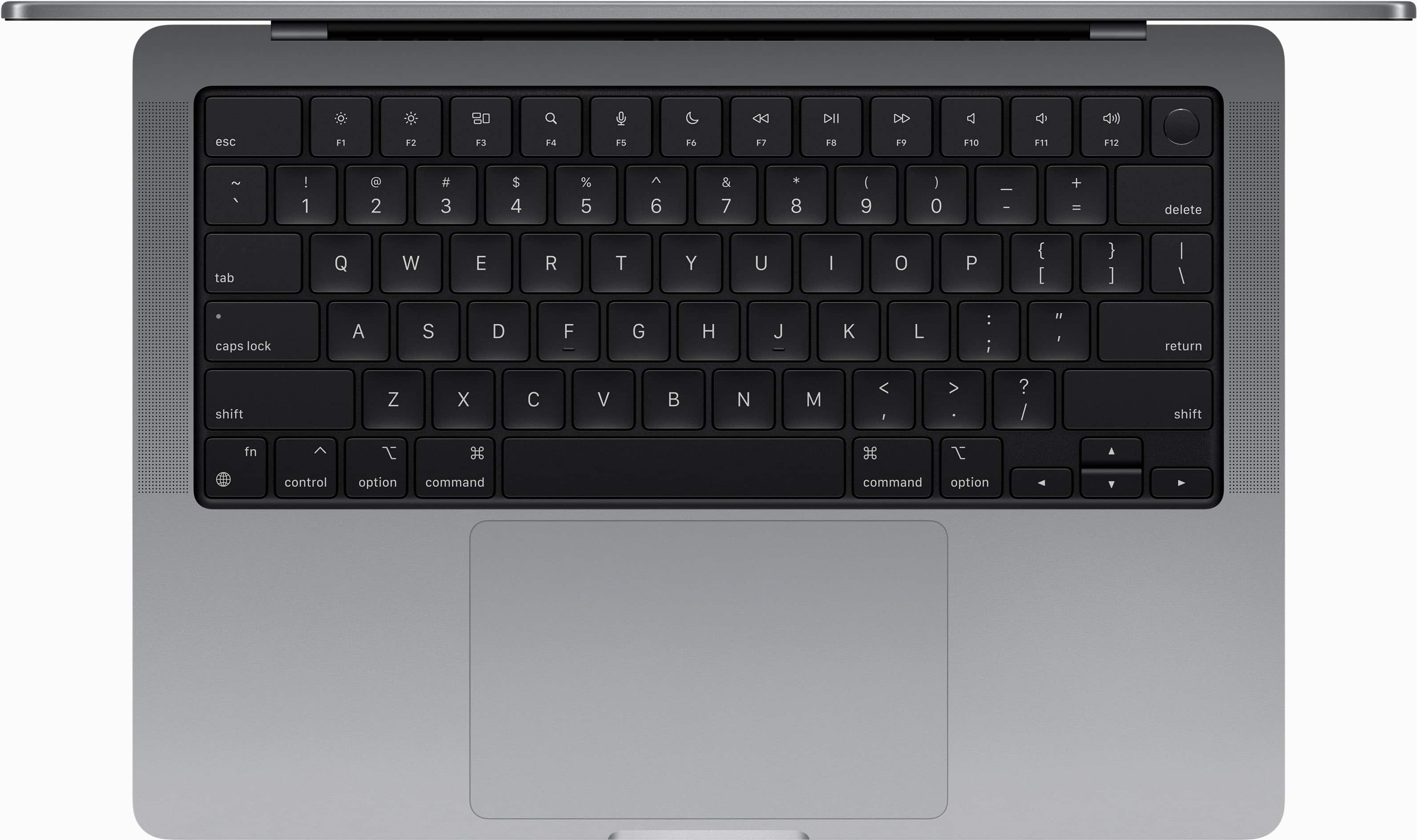 The image features a laptop computer with a black keyboard. The keyboard has a number pad and various keys, including letters, numbers, and function keys. The laptop is positioned on a flat surface, and the keyboard is the main focus of the image.