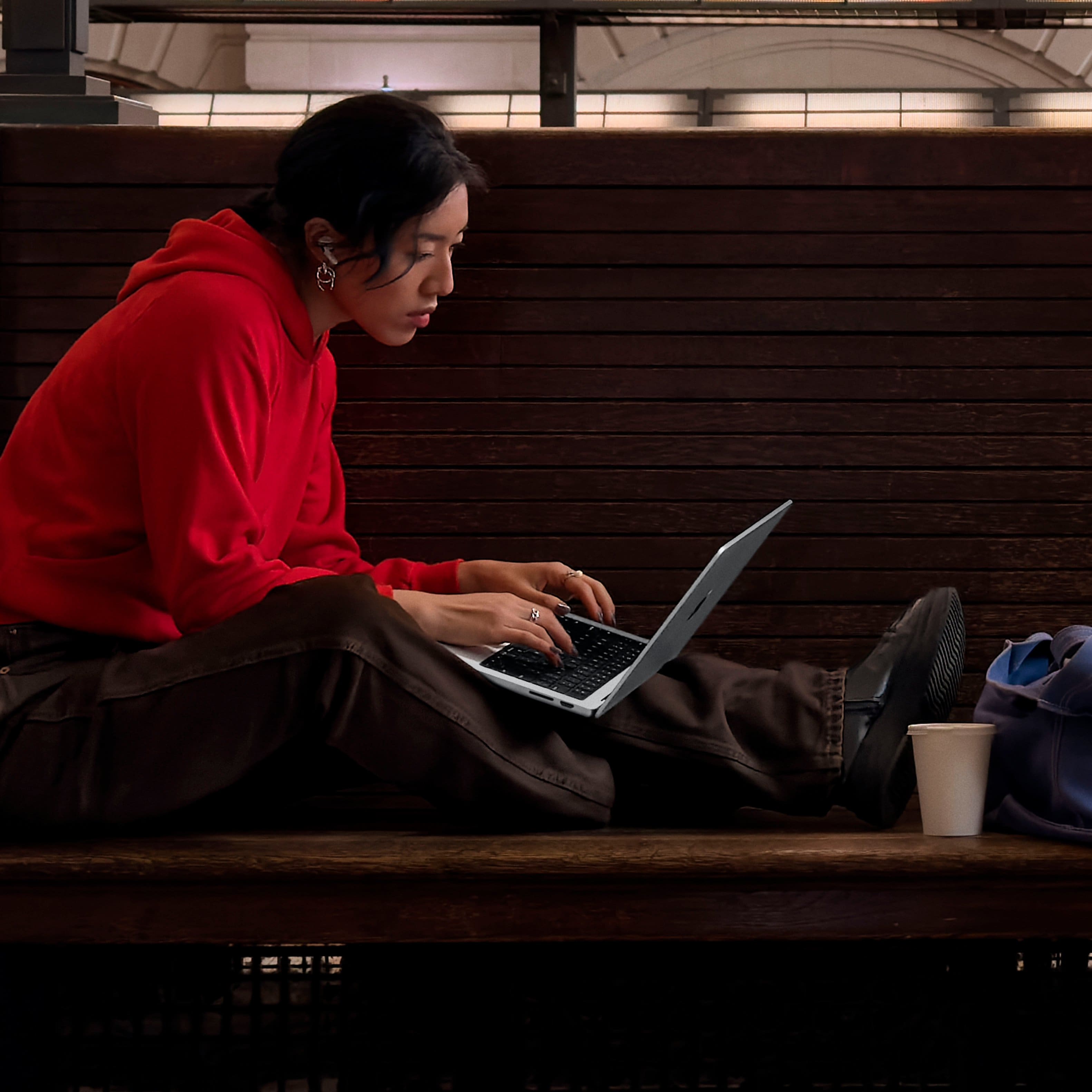 Alt View 10. Apple - MacBook Pro 14" Laptop - M3 chip - 8GB Memory - 10-core GPU - 1TB SSD - Space Gray.