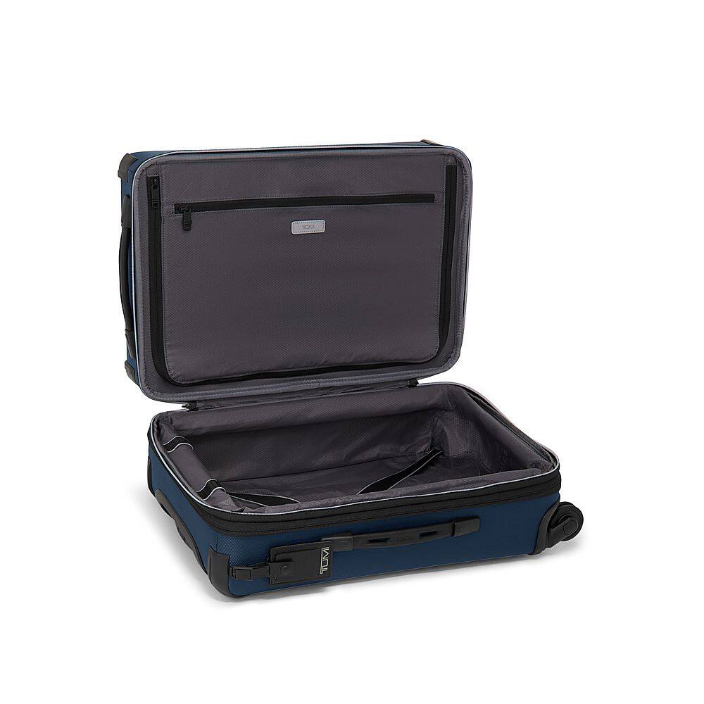 Angle View: TUMI - Aerotour International 24" Expandable 4 Wheeled Spinner Suitcase - Navy