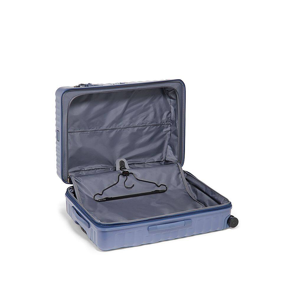 Left View: TUMI - 19 Degree Extended Trip 33" Expandable 4 Wheeled Spinner Suitcase - Blue Texture