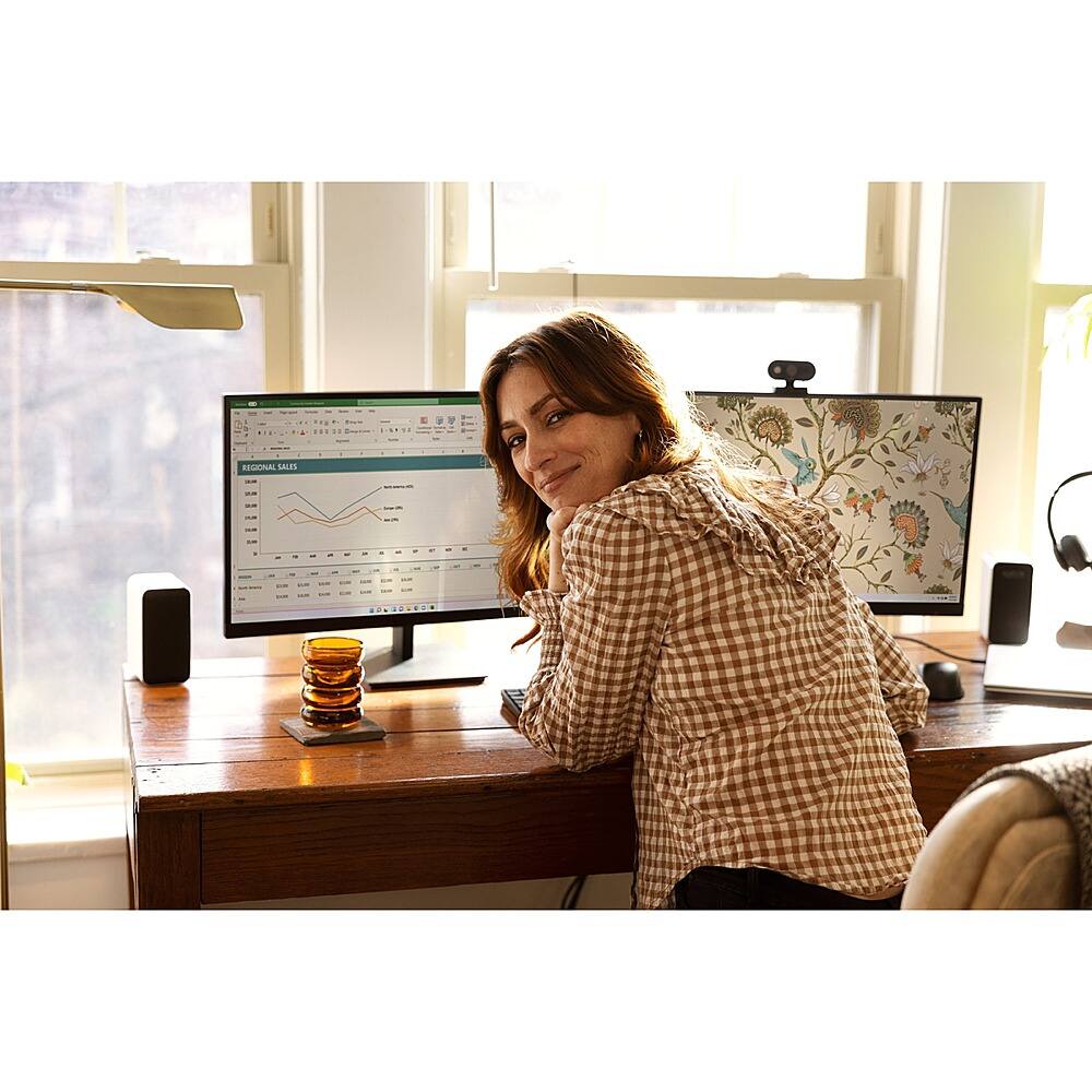 Alt View 20. HP - 23.8" IPS LCD FHD 75Hz Monitor (VGA, HDMI) - Black.