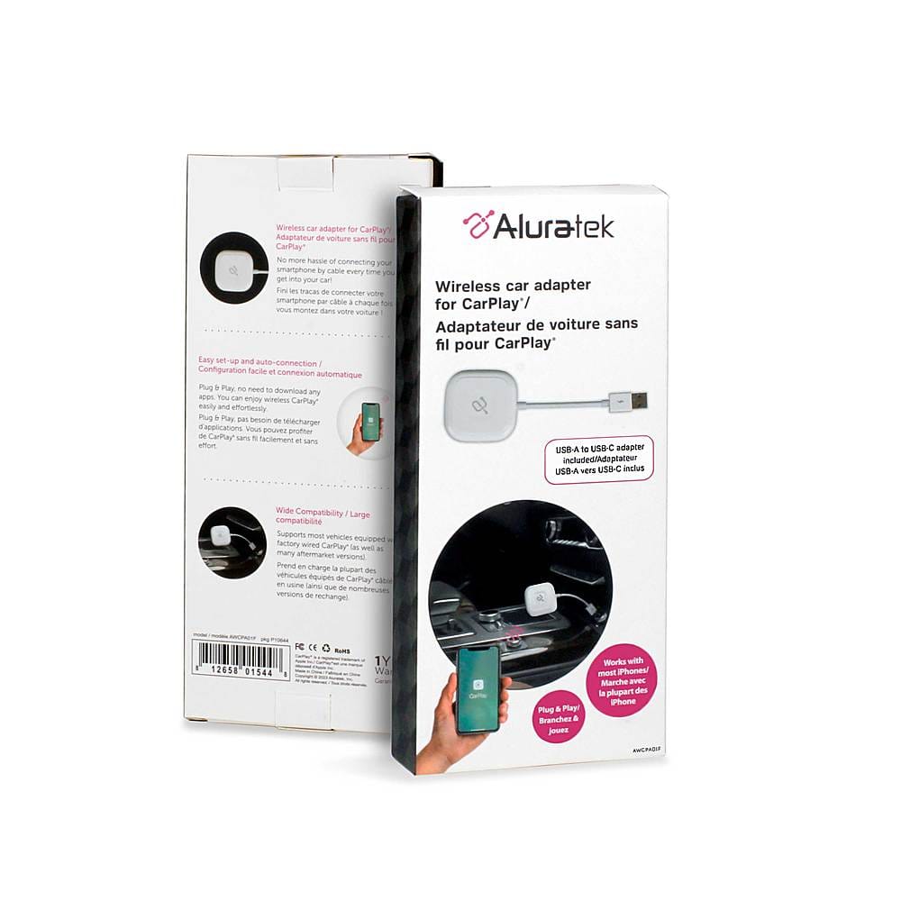 Alt View 14. Aluratek - Wireless Adapter for Apple CarPlay - White.