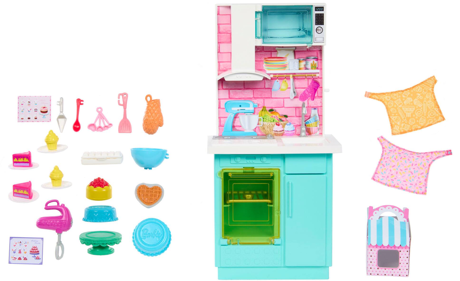Alt View 16. Barbie - Celebration Fun Baking & Kitchen with Dolls Playset.