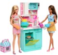 Left. Barbie - Celebration Fun Baking & Kitchen with Dolls Playset.