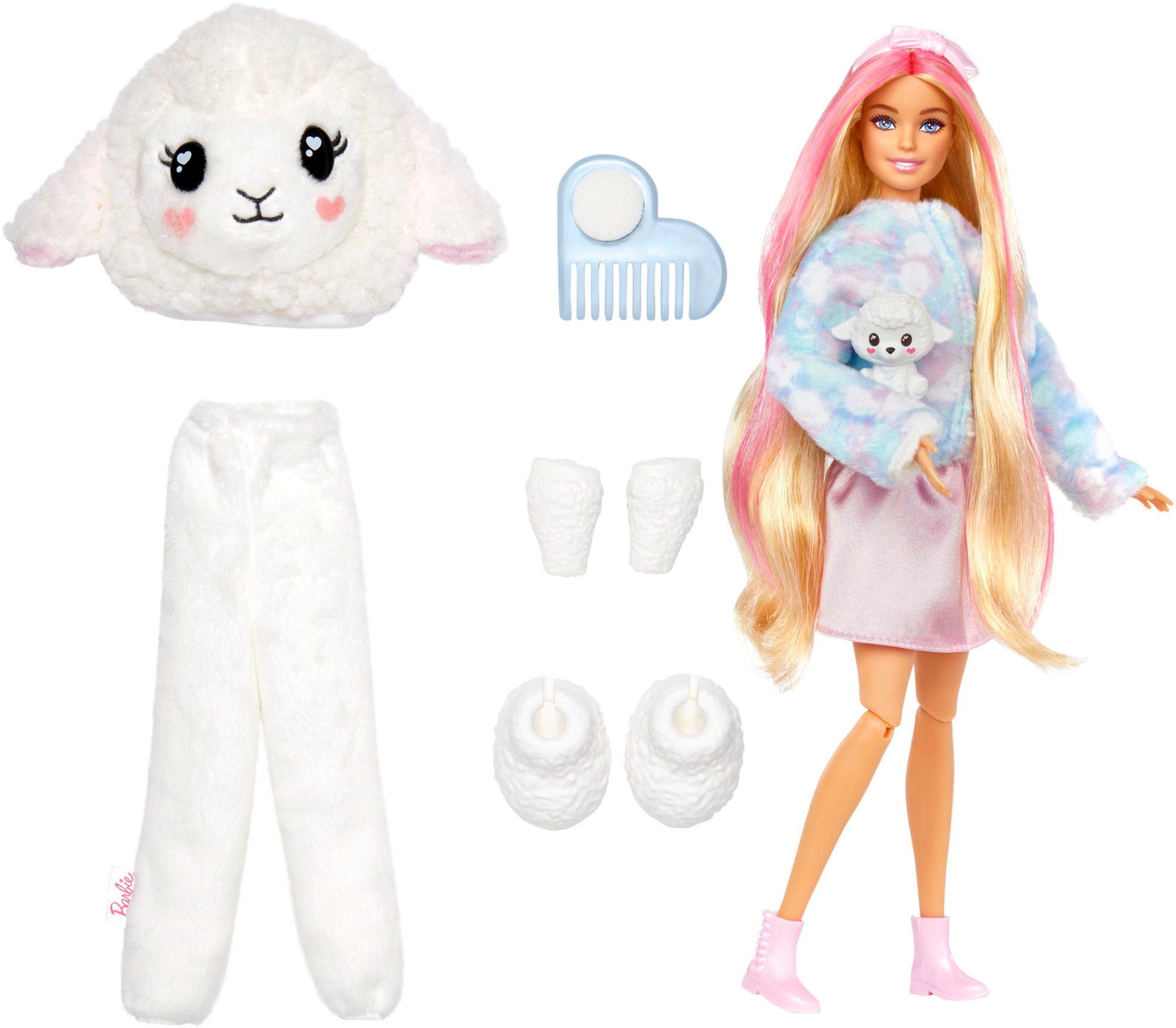 Angle View: Barbie - Color Reveal Cozy Cute Tees Series Lamb 11.5" Doll