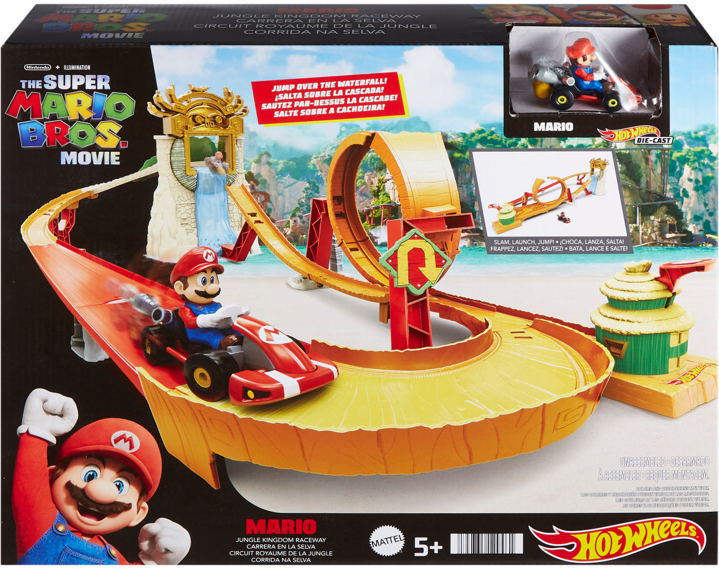 Hot Wheels Super Mario Jungle Kingdom Raceway HMK49 - Best Buy