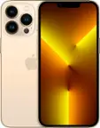 Front. Apple - Pre-Owned iPhone 13 Pro 5G 128GB (Unlocked) - Gold.