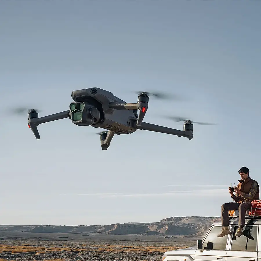 Alt View 19. DJI - Geek Squad Certified Refurbished Mavic 3 Pro Fly More Combo Drone and RC Remote Control with Built-in Screen - Gray.