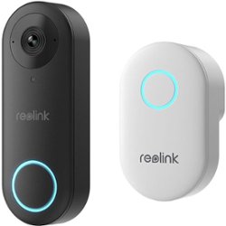 Reolink - Smart Wi-Fi Video Doorbell - Wired with Chime - White/Black - Front_Zoom