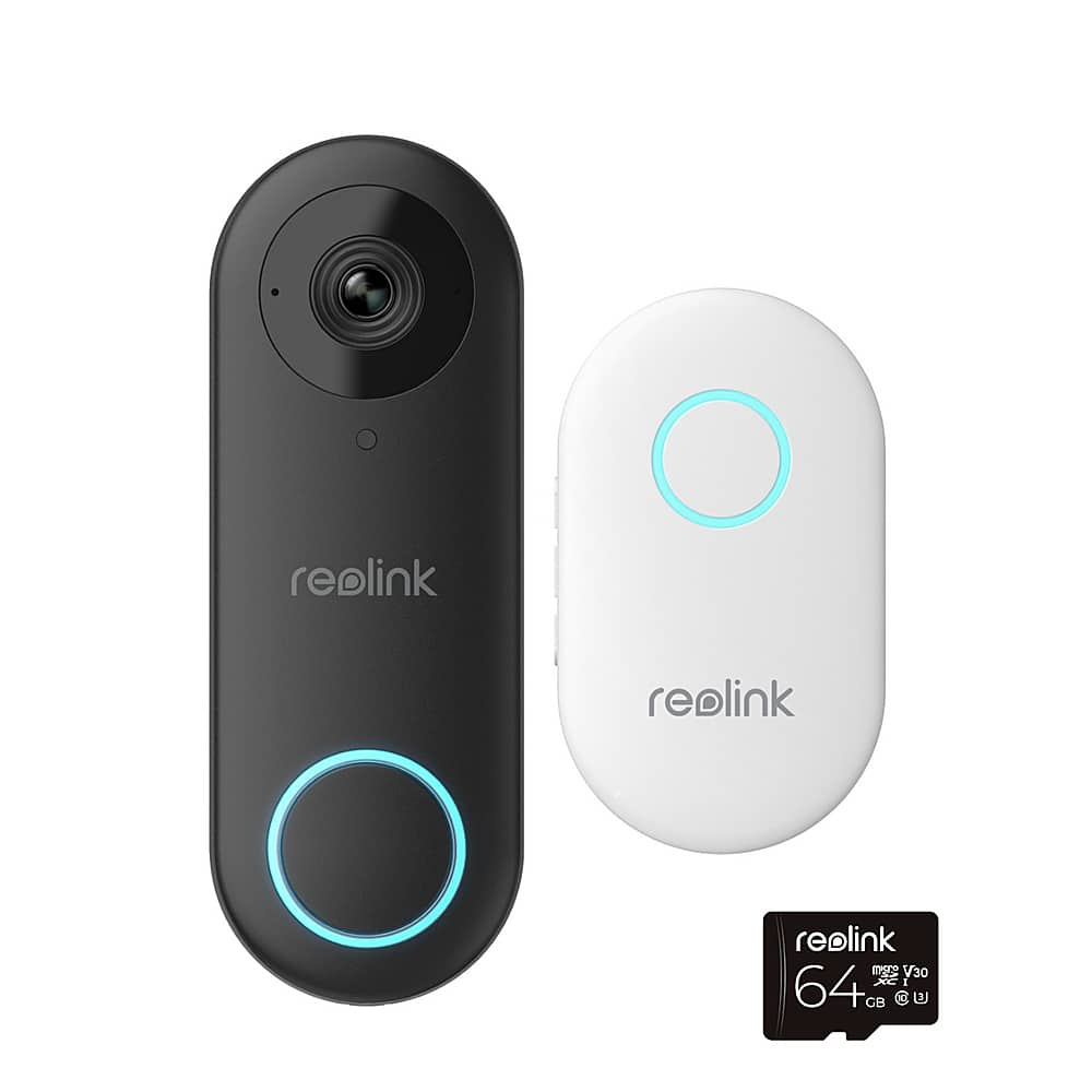 Reolink Smart Wi-Fi Video Doorbell Wired with Chime White/Black VDW5M ...