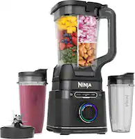 Ninja - Detect Power Blender Pro + Personal Single-Serve, BlendSense Technology, 1800PW, 72 oz. Pitcher, To-Go Cups - Black - Front_Zoom