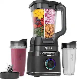 Front. Ninja - Detect Power Blender Pro + Personal Single-Serve, BlendSense Technology, 1800PW, 72 oz. Pitcher, To-Go Cups - Black.