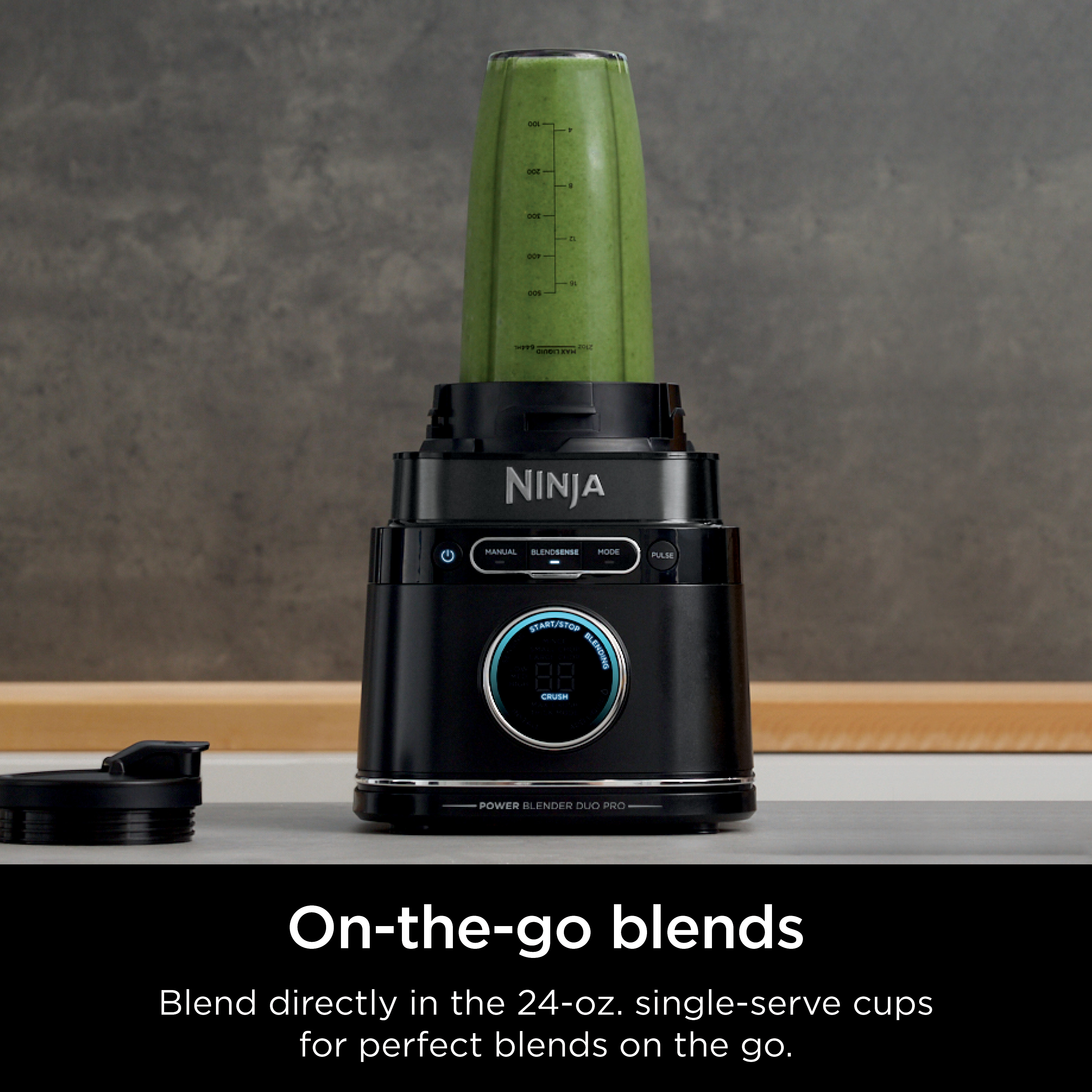 Ninja Detect Duo Power Blender Pro + Single Serve with BlendSense  Technology + 72oz Pitcher, 1800PW Blender Black TB301 - Best Buy