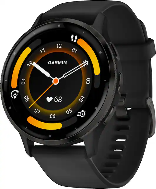 Garmin Venu 3 GPS Smartwatch 45 mm Fiber reinforced polymer Stainless Steel and Black 010 02784 01 Best Buy