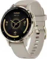 Garmin - Venu 3S GPS Smartwatch 41 mm Fiber-reinforced polymer - Stainless Steel and French Gray - Front_Zoom