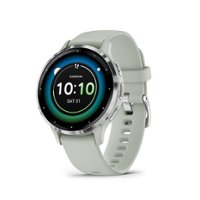 Garmin - Venu 3S GPS Smartwatch 41 mm Fiber-reinforced polymer - Stainless Steel and Sage Gray - Front_Zoom