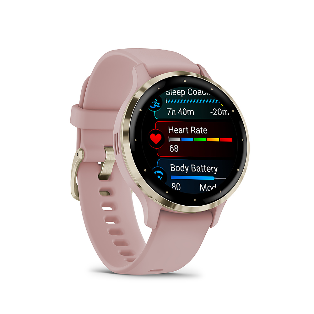 Best Buy: Garmin Venu 3S GPS Smartwatch 41 mm Fiber-reinforced polymer  Stainless Steel and Dust Rose 010-02785-03