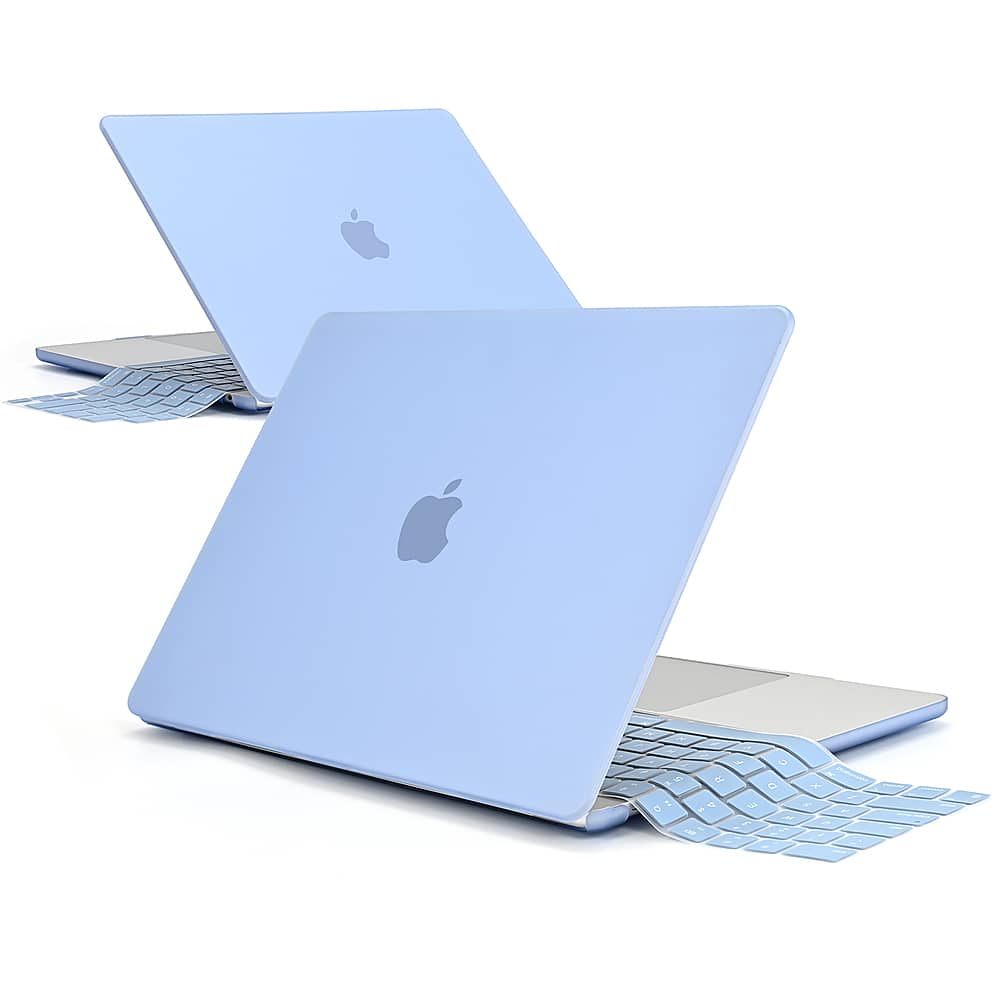 Front. Techprotectus - MacBook case for 2023-24 MacBook Air 15" with Apple M2/M3 Chip - Serenity Blue.
