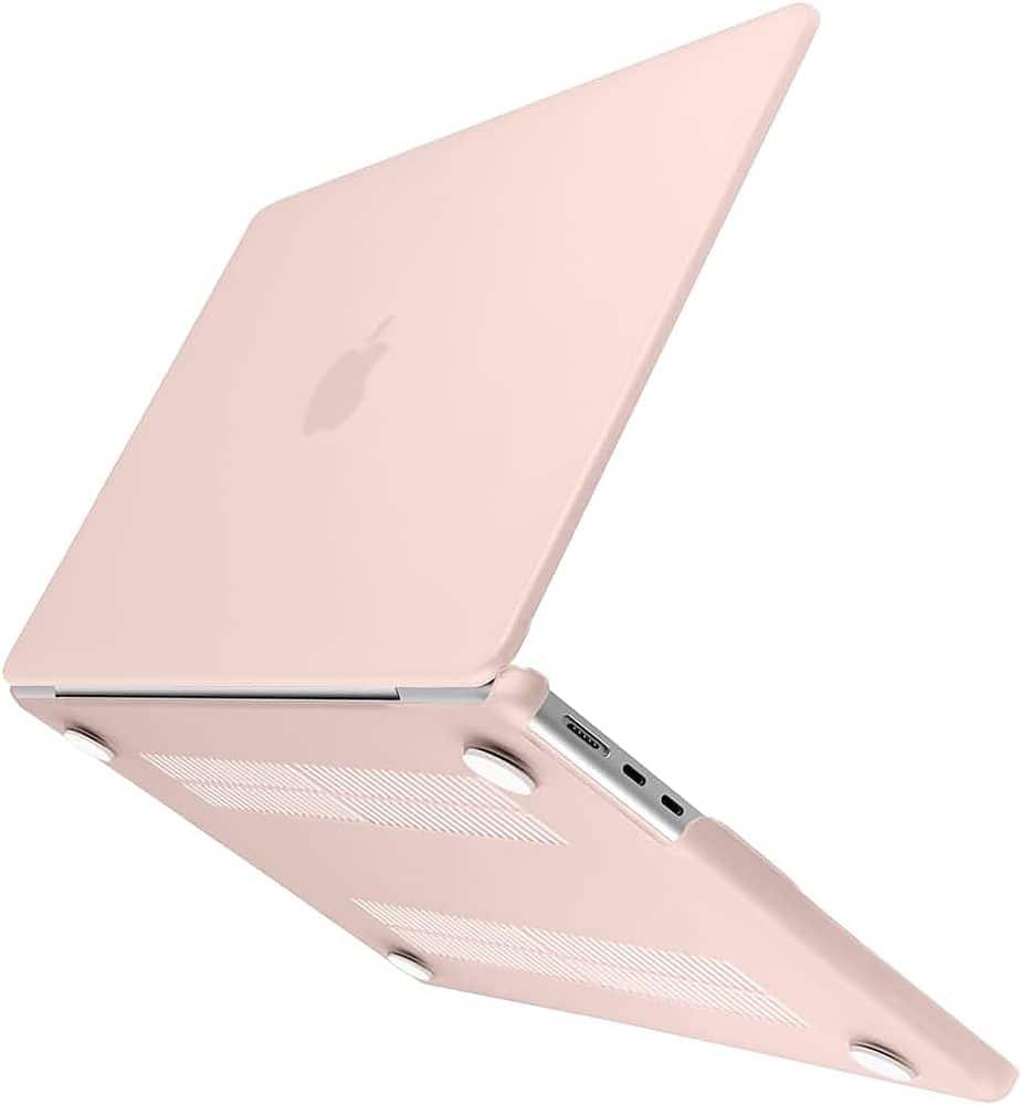 Alt View 1. Techprotectus - MacBook case for 2023-24 MacBook Air 15" with Apple M2/M3 Chip - Black/Rose Quartz.