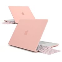 Techprotectus - MacBook case for 2023-24 MacBook Air 15" with Apple M2/M3 Chip-Black-Rose Quartz - Rose Quartz - Front_Zoom