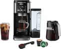 Front. Ninja - DualBrew Hot & Iced Coffee Maker, Single-Serve, compatible with K-Cups & 12-Cup Drip Coffee Maker - Black/Stainless Steel.