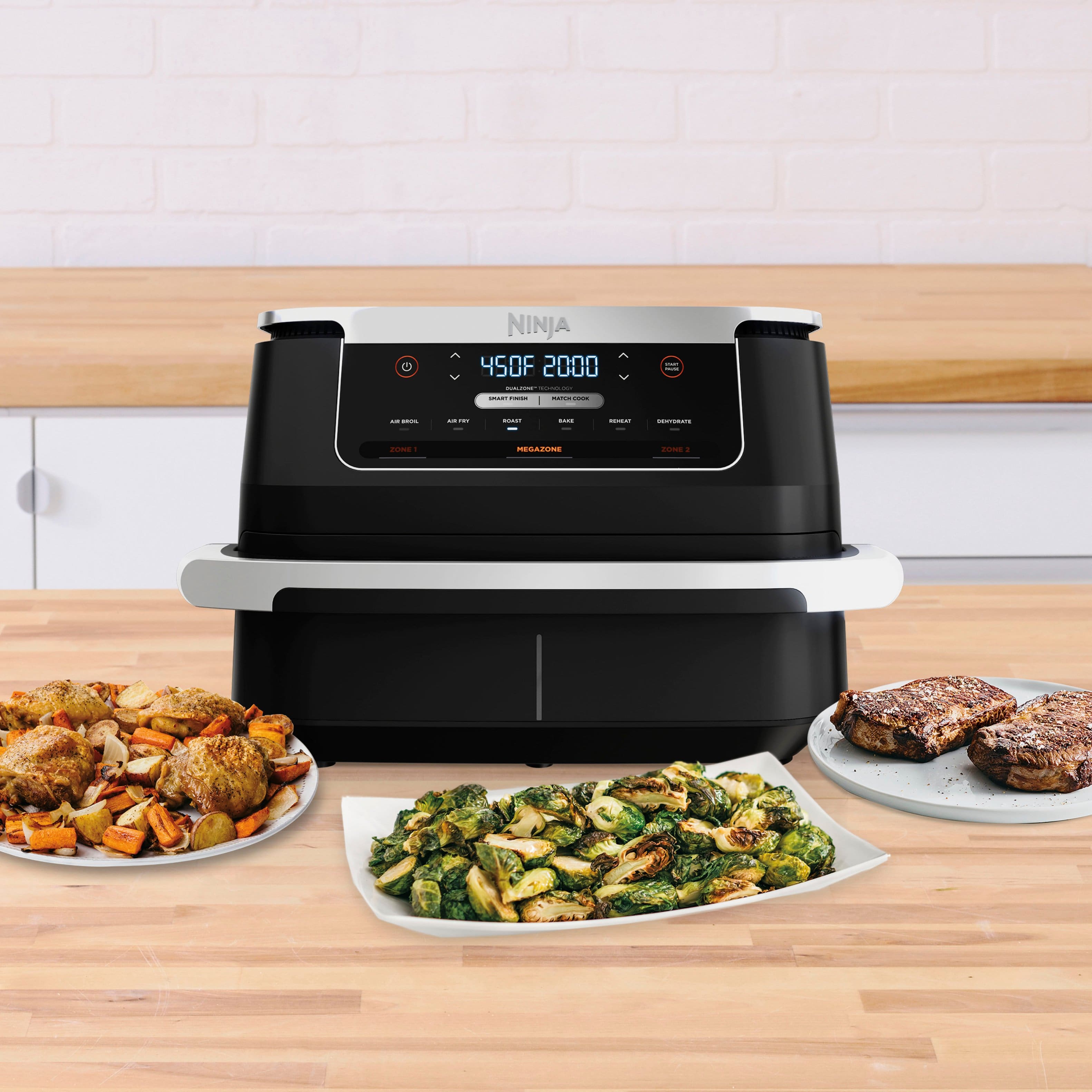 Alt View 11. Ninja - Foodi DualZone FlexBasket Air Fryer with 7-qt MegaZone - Black.