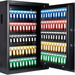 Barska - 100 Key Cabinet Digital Wall Safe - Black - Front_Zoom